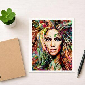 Shakira 8x10 Colorful Poster Colombian Singer Art Print Music Poster Wall Decor